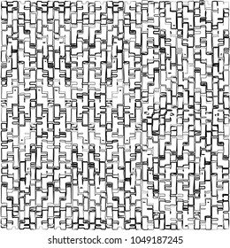 Flat marker edges generated monochrome pattern, outlined in black