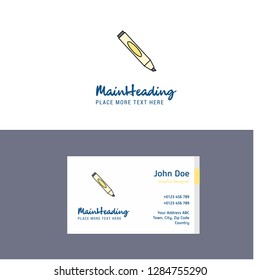Flat Marker  Logo and Visiting Card Template. Busienss Concept Logo Design