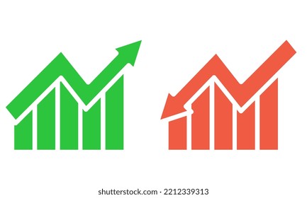 El mercado a la baja o el mercado a la baja o el símbolo del mercado al alza