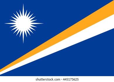 Flat Marshall Islands flag vector background