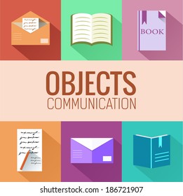 Flat massage concept icon set. vector illustration