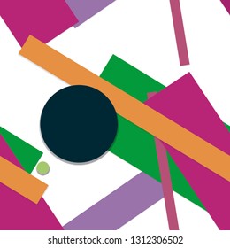 Flat material design - Creative vector trend seamless.