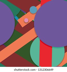 Flat material design - Creative vector trend seamless.