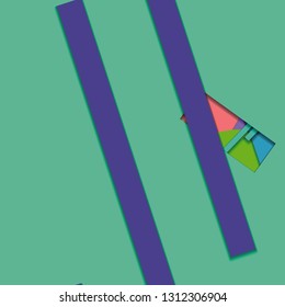 Flat material design - Creative vector trend seamless.