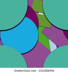 Flat material design - Creative vector trend seamless.