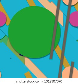 Flat material design - Creative vector trend seamless.