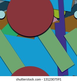 Flat material design - Creative vector trend seamless.