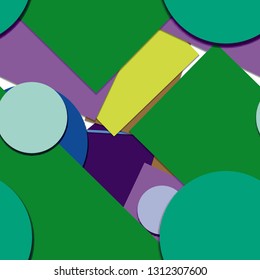 Flat material design - Creative vector trend seamless.
