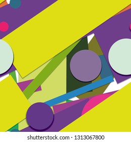 Flat material design - Creative vector trend seamless.