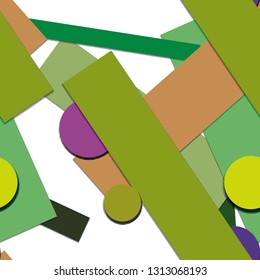 Flat material design - Creative vector trend seamless.