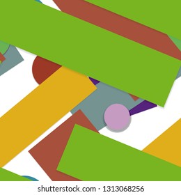 Flat material design - Creative vector trend seamless.