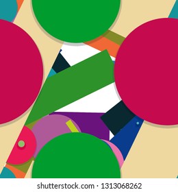 Flat material design - Creative vector trend seamless.