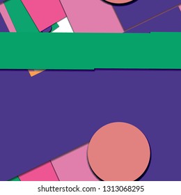 Flat material design - Creative vector trend seamless.