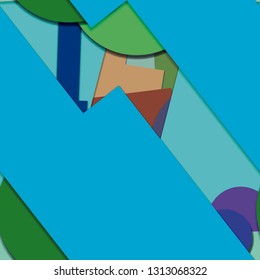 Flat material design - Creative vector trend seamless.