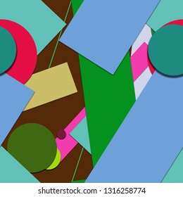 Flat material design - Creative vector trend seamless.