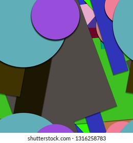 Flat material design - Creative vector trend seamless.