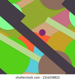Flat material design - Creative vector trend seamless.