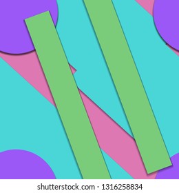 Flat material design - Creative vector trend seamless.