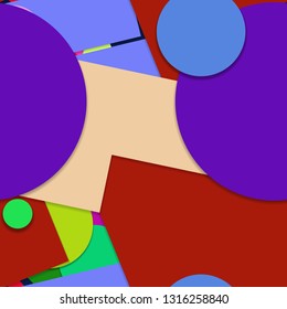 Flat material design - Creative vector trend seamless.