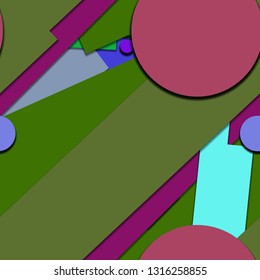 Flat material design - Creative vector trend seamless.