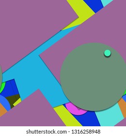 Flat material design - Creative vector trend seamless.