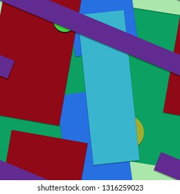 Flat material design - Creative vector trend seamless.