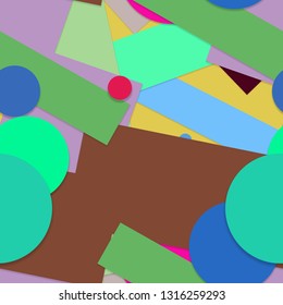 Flat material design - Creative vector trend seamless.
