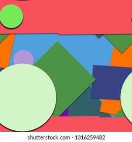 Flat material design - Creative vector trend seamless.