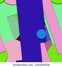 Flat material design - Creative vector trend seamless.