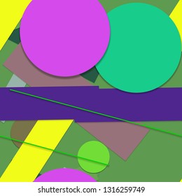 Flat material design - Creative vector trend seamless.