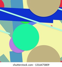 Flat material design - Creative vector trend seamless.