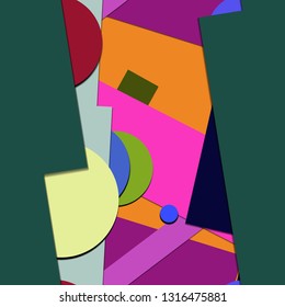 Flat material design - Creative vector trend seamless.