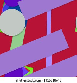 Flat material design - Creative vector trend seamless.