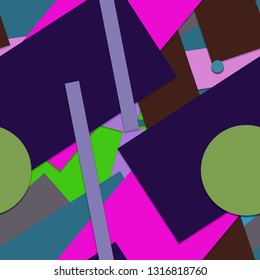 Flat material design - Creative vector trend seamless.