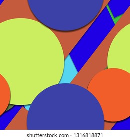Flat material design - Creative vector trend seamless.