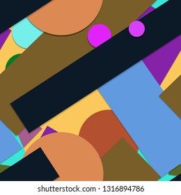 Flat material design - Creative vector trend seamless.