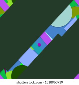 Flat material design - Creative vector trend seamless.