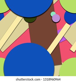 Flat material design - Creative vector trend seamless.