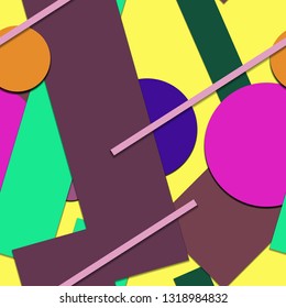 Flat material design - Creative vector trend seamless.