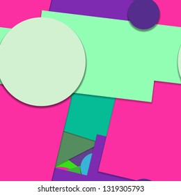 Flat material design - Creative vector trend seamless.