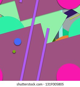 Flat material design - Creative vector trend seamless.