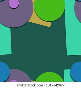 Flat material design - Creative vector trend seamless.