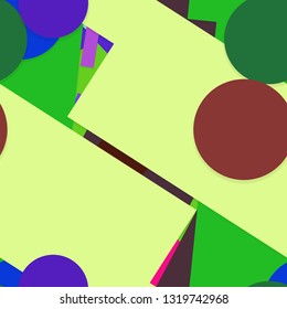 Flat material design - Creative vector trend seamless.