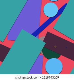 Flat material design - Creative vector trend seamless.