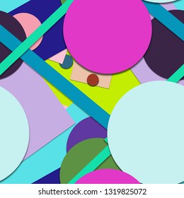 Flat material design - Creative vector trend seamless.