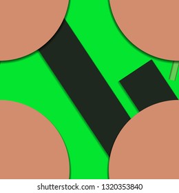 Flat material design - Creative vector trend seamless.