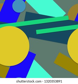 Flat material design - Creative vector trend seamless.