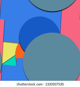 Flat material design - Creative vector trend seamless.