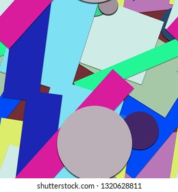 Flat material design - Creative vector trend seamless.