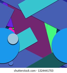 Flat material design - Creative vector trend seamless.